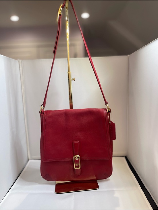 Coach Handbags - Vintage Coach Red Legacy Slim Flap Bag (9592)